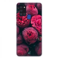Coque pour Samsung Galaxy A21S Fleur Pivoine