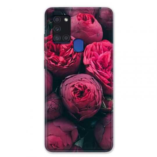 Coque pour Samsung Galaxy A21S Fleur Pivoine