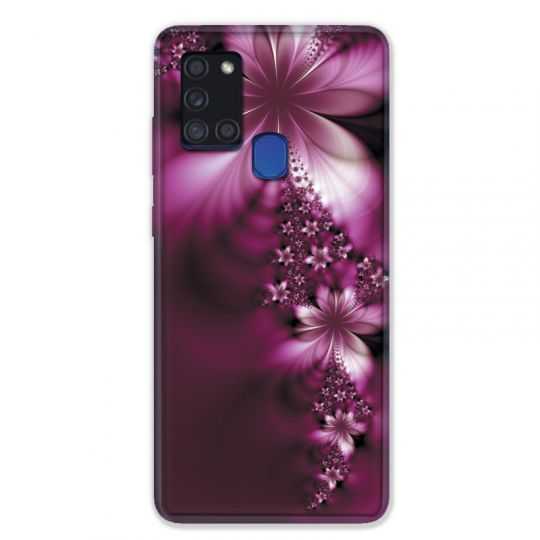 Coque pour Samsung Galaxy A21S Fleur Violette Montante