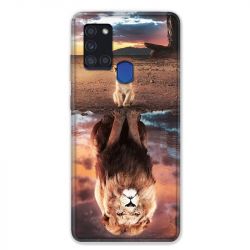 Coque pour Samsung Galaxy A21S Lion Reflet