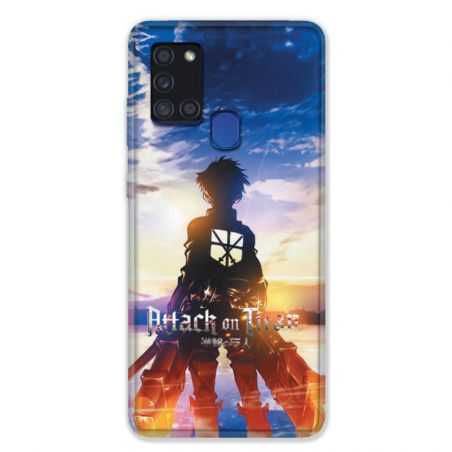 Coque pour Samsung Galaxy A21S Manga Attaque Titans Soleil