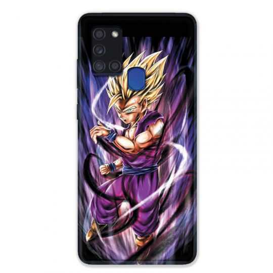 Coque pour Samsung Galaxy A21S Manga Dragon Ball Sangohan Violet
