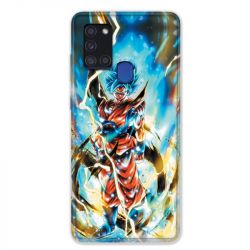 Coque pour Samsung Galaxy A21S Manga Dragon Ball Sangoku Blanc