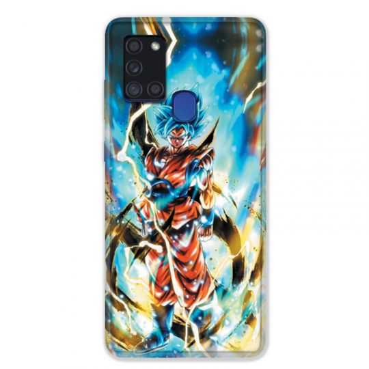 Coque pour Samsung Galaxy A21S Manga Dragon Ball Sangoku Blanc