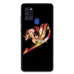 Coque pour Samsung Galaxy A21S Manga Fairy Tail Logo Noir