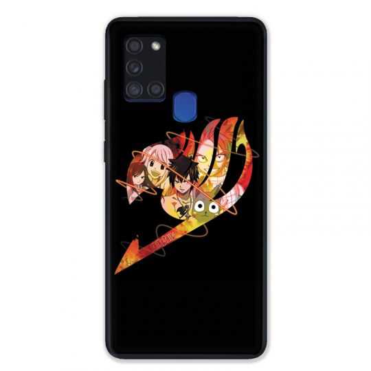 Coque pour Samsung Galaxy A21S Manga Fairy Tail Logo Noir