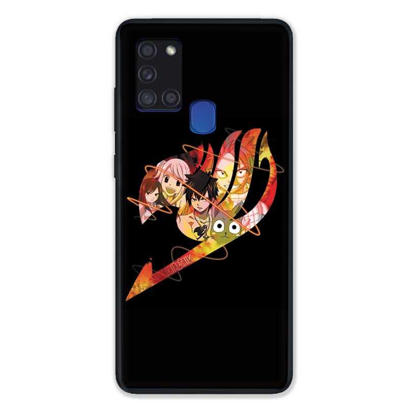 Coque pour Samsung Galaxy A21S Manga Fairy Tail Logo Noir