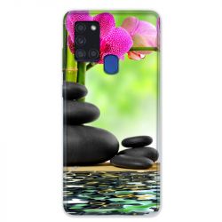 Coque pour Samsung Galaxy A21S Orchidee Eau