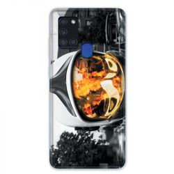 Coque pour Samsung Galaxy A21S Pompier Casque Feu