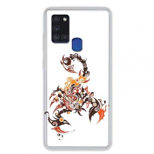 Coque pour Samsung Galaxy A21S Scorpion Blanc