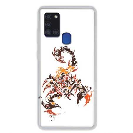 Coque pour Samsung Galaxy A21S Scorpion Blanc