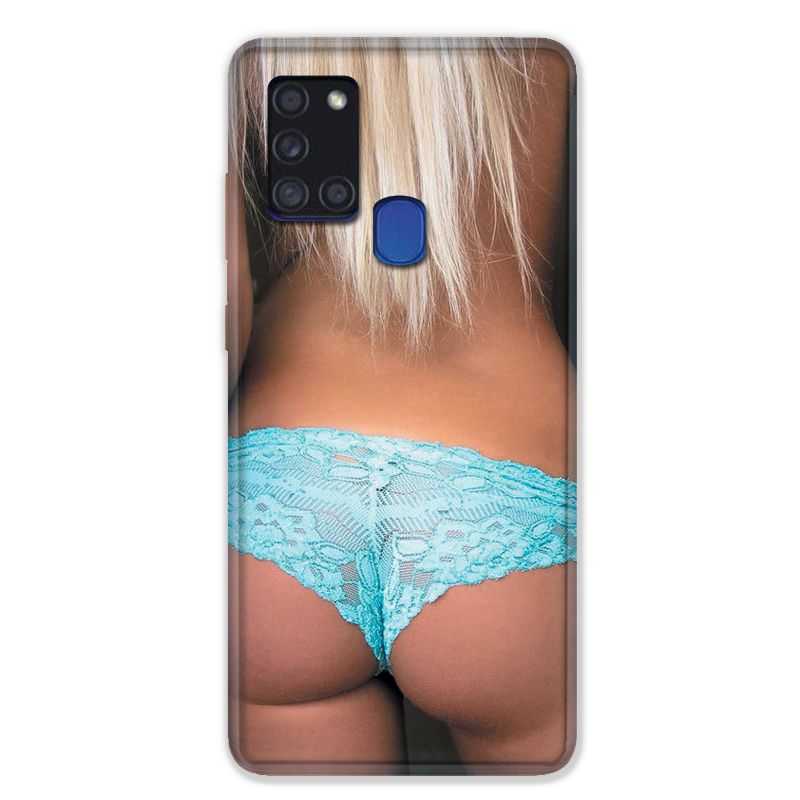 Coque pour Samsung Galaxy A21S Sexy Tanga Bleu