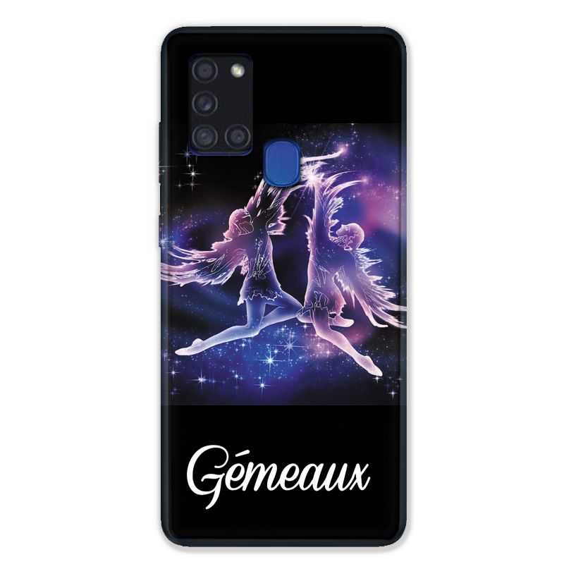 Coque pour Samsung Galaxy A21S Signe Zodiaque 2 Gémeaux
