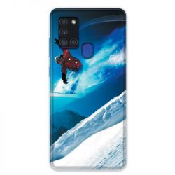 Coque pour Samsung Galaxy A21S Snowboard Saut