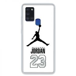 Coque pour Samsung Galaxy A21S Jordan 23 Blanc