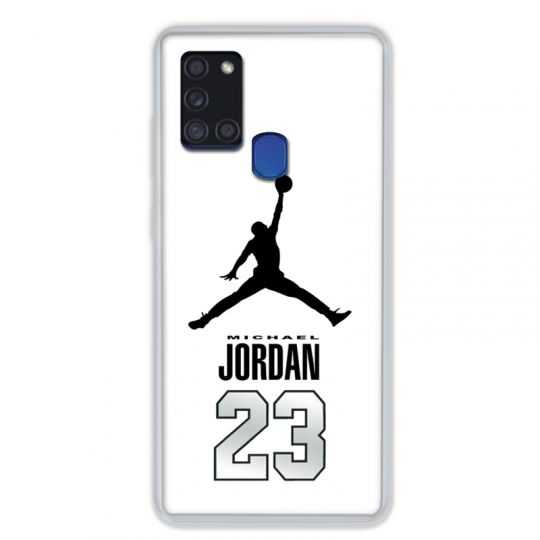 Coque pour Samsung Galaxy A21S Jordan 23 Blanc