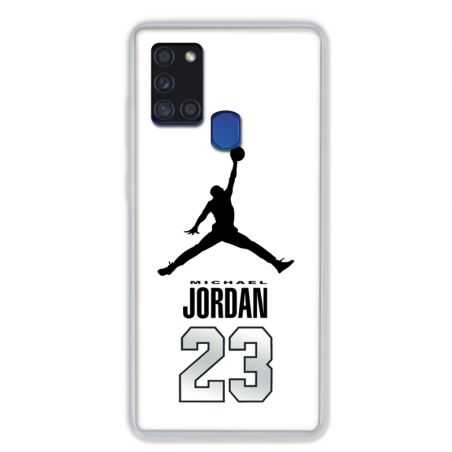 Coque pour Samsung Galaxy A21S Jordan 23 Blanc
