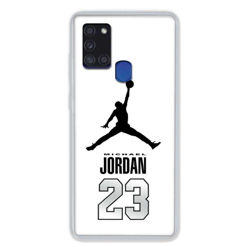 Coque pour Samsung Galaxy A21S Jordan 23 Blanc