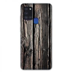 Coque pour Samsung Galaxy A21S Texture Bois