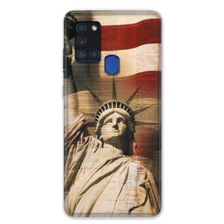 Coque pour Samsung Galaxy A21S Amerique USA Statue liberté