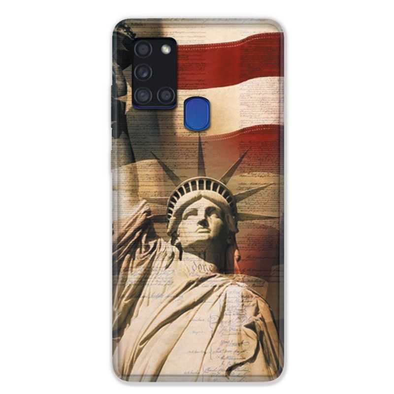 Coque pour Samsung Galaxy A21S Amerique USA Statue liberté
