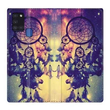 Housse cuir portefeuille pour Samsung Galaxy A21S Attrape Reve Colore