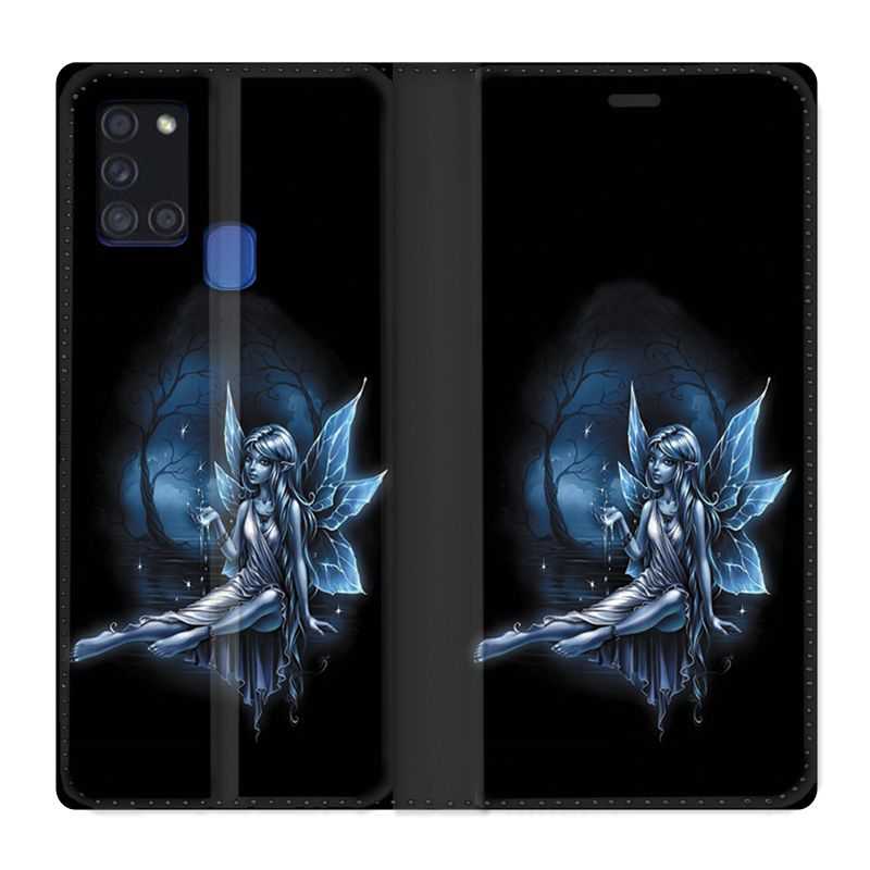 Housse cuir portefeuille pour Samsung Galaxy A21S Fee Bleu