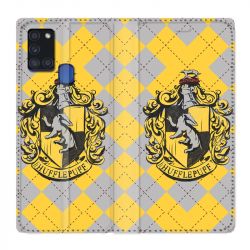 Housse cuir portefeuille pour Samsung Galaxy A21S WB License Harry Potter Hufflepuff