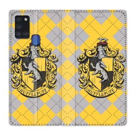 Housse cuir portefeuille pour Samsung Galaxy A21S WB License Harry Potter Hufflepuff