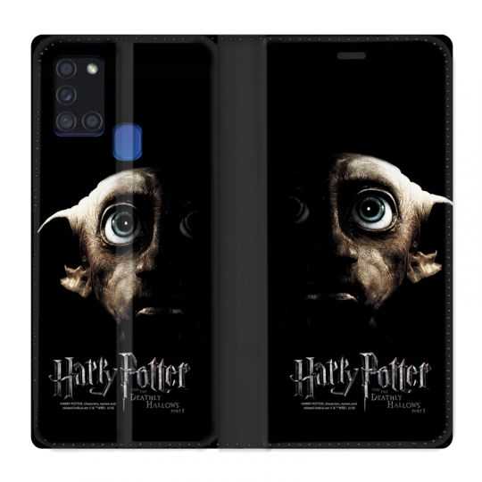 Housse cuir portefeuille pour Samsung Galaxy A21S WB License Harry Potter Hollows Dobby