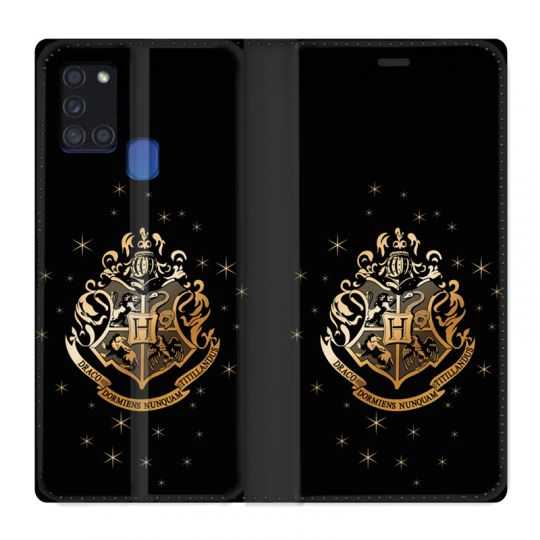 Housse cuir portefeuille pour Samsung Galaxy A21S WB License Harry Potter Poudlard