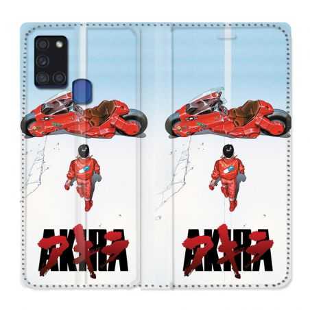 Housse cuir portefeuille pour Samsung Galaxy A21S Manga Akira Affiche