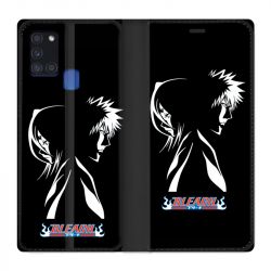 Housse cuir portefeuille pour Samsung Galaxy A21S Manga Bleach Duo