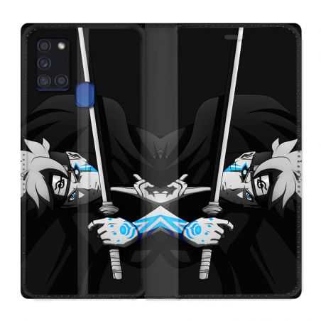 Housse cuir portefeuille pour Samsung Galaxy A21S Manga Boruto Epée