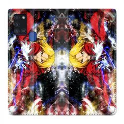 Housse cuir portefeuille pour Samsung Galaxy A21S Manga Full Alchemist Color