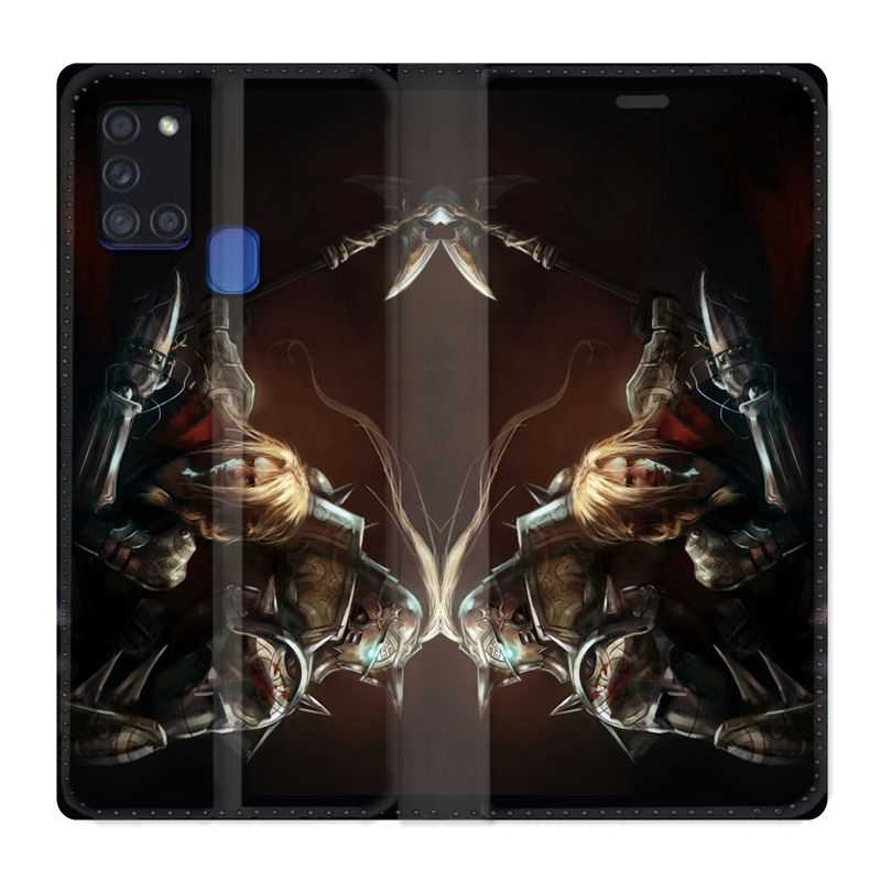 Housse cuir portefeuille pour Samsung Galaxy A21S Manga Full Alchemist Frere