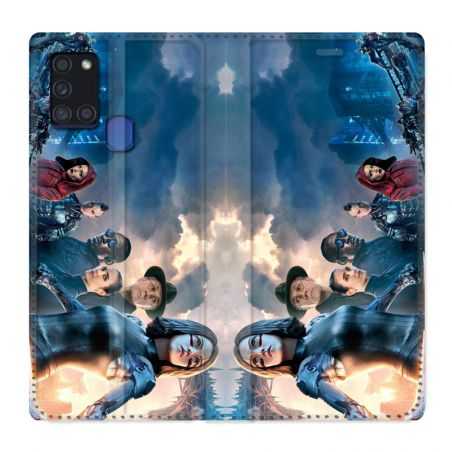 Housse cuir portefeuille pour Samsung Galaxy A21S Manga Gunm Affiche