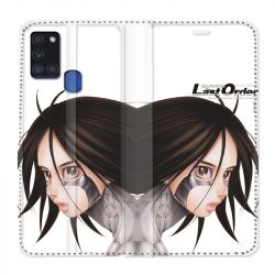 Housse cuir portefeuille pour Samsung Galaxy A21S Manga Gunm Gally