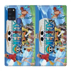 Housse cuir portefeuille pour Samsung Galaxy A21S Manga One Piece Sunny