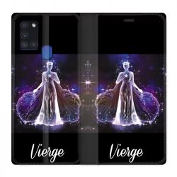 Housse cuir portefeuille pour Samsung Galaxy A21S Signe Zodiaque 2 Vierge