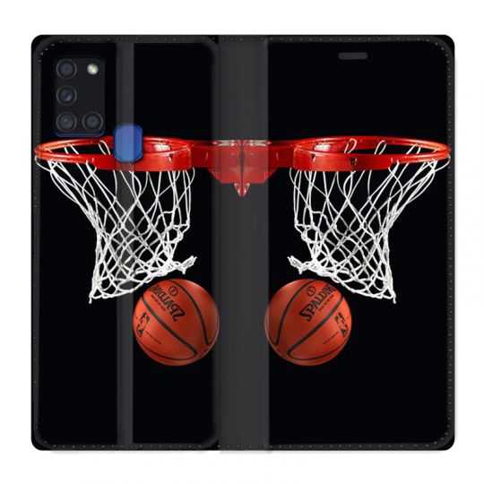 Housse cuir portefeuille pour Samsung Galaxy A21S Panier Basket