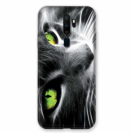 Coque pour Oppo A9 (2020) Chat Vert