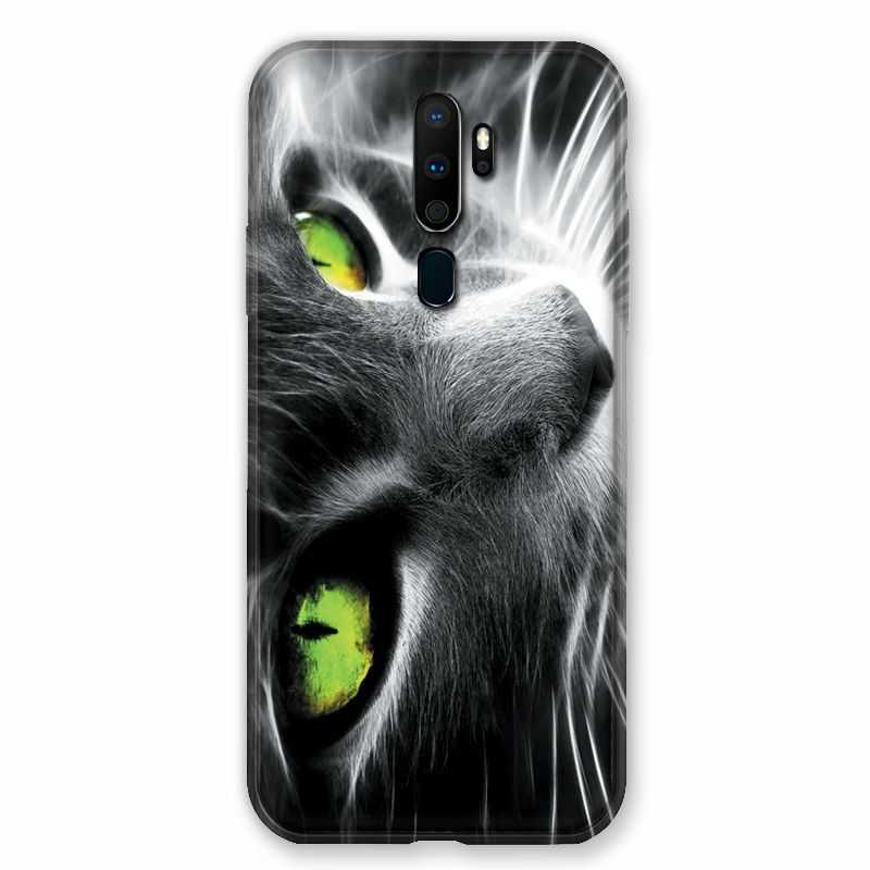 Coque pour Oppo A9 (2020) Chat Vert