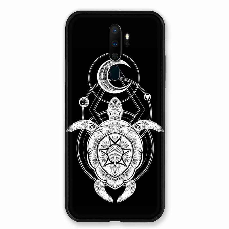 Coque pour Oppo A9 (2020) Animaux Maori Tortue Noir