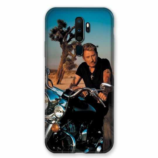 Coque pour Oppo A9 (2020) Johnny Hallyday Moto