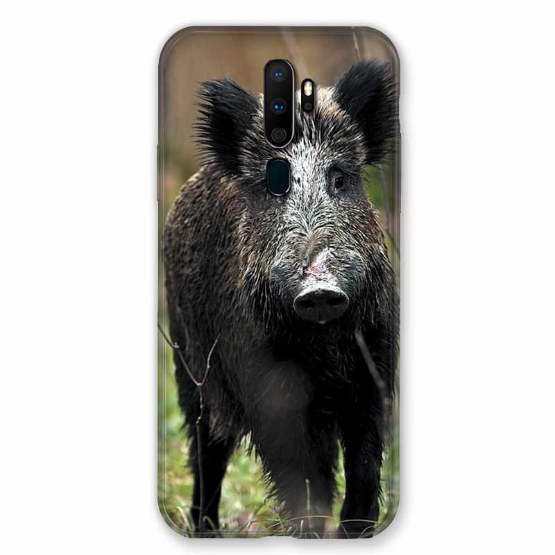 Coque pour Oppo A9 (2020) Chasse Sanglier bois