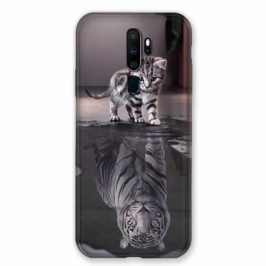 Coque pour Oppo A9 (2020) Chat Reflet