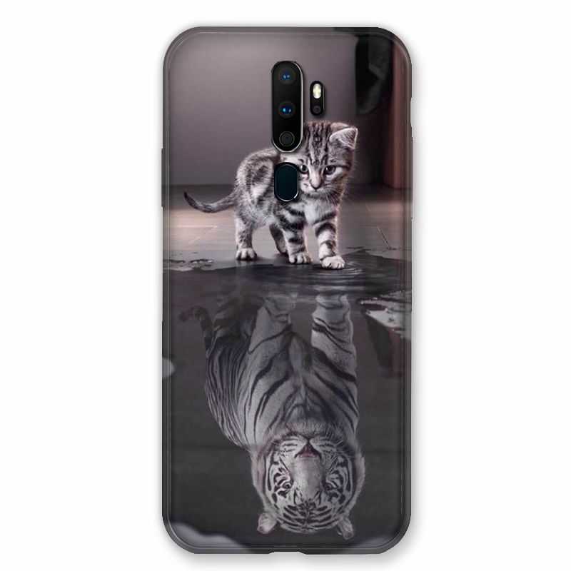 Coque pour Oppo A9 (2020) Chat Reflet