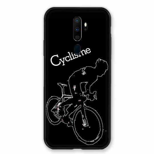 Coque pour Oppo A9 (2020) Cyclisme Ombre Blanche