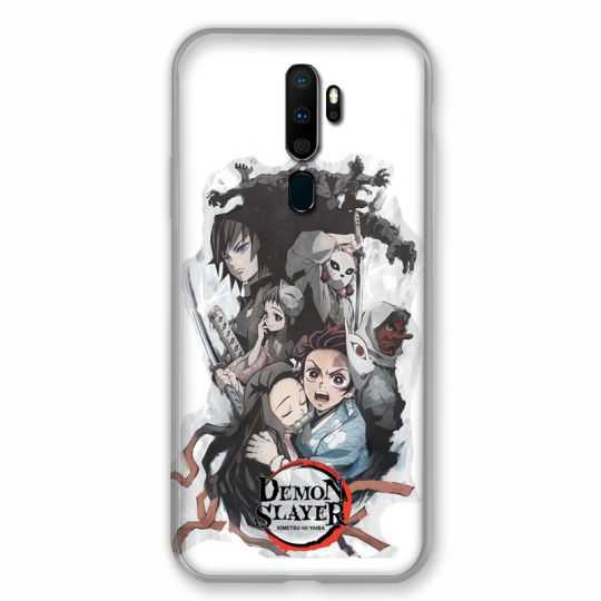 Coque pour Oppo A9 (2020) Manga Demon Slayer Blanc